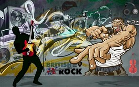 个性音乐酒吧涂鸦背景墙