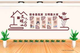 文明宿舍文化墙