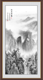 竖幅山水画