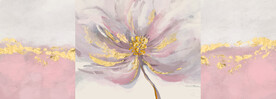 轻奢装饰画 油画 粉色花朵