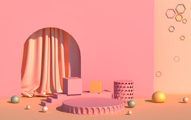 C4D电商海报背景