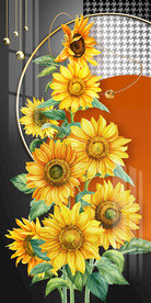 现代简约时尚向日葵玄关装饰画