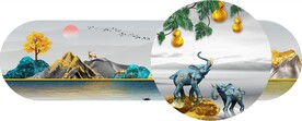 装饰画 新中式山水画 大象