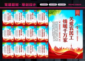 农民工展板