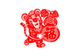 虎年窗花剪纸