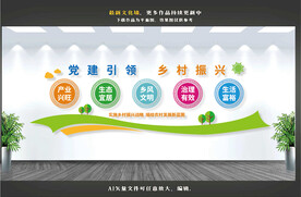 党建引领乡村振兴文化墙