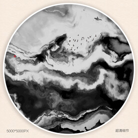 泼墨水墨画