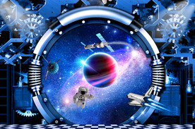 科幻星空立体画