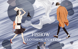 个性时尚潮牌服装背景墙