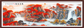鸿运当头流水生财国画