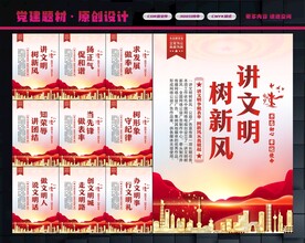 讲文明展板