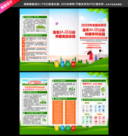 全国低碳日三折页