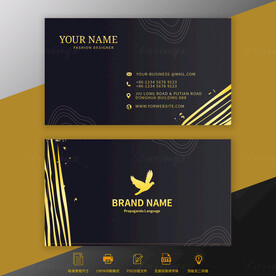 黑金高端商务名片模板