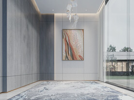 现代极简 轻奢客厅 空场景