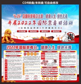 2022年国际禁毒日展板