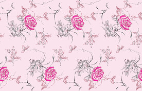 数码碎花玫瑰花