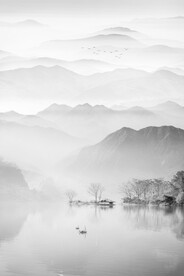 竖幅山水画