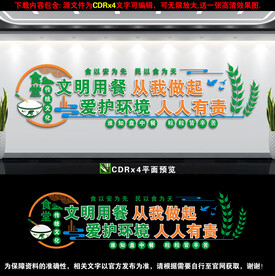 食堂文化墙 