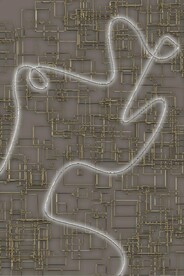 3D抽象金属线条玄关装饰画