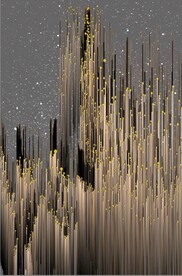 抽象光影线条玄关装饰画