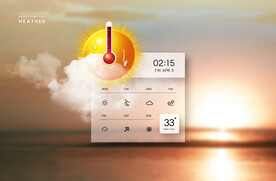 天气预报晴天时间日期温度界面