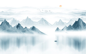 山水水墨画