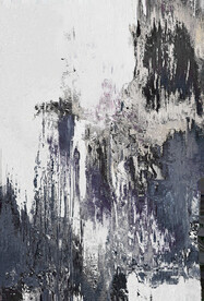 抽象几何色块划痕拼接油画玄关