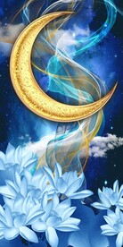 月亮玄关抽象装饰画