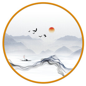 抽象圆形画