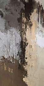 抽象色块笔触拼接油画玄关