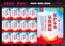 保护环境展板