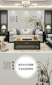 中式花鸟背景