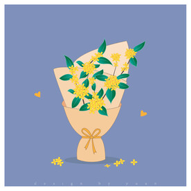 桂花矢量花束