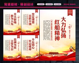 红船精神展板