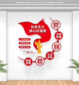 社会主义核心价值观文化墙