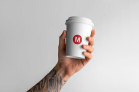 咖啡店品牌包装样机纸袋纸杯名片