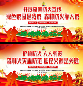 预防森林火灾宣传展板