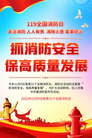 全国消防日宣传展板