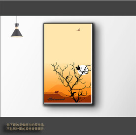 新中式简约抽象装饰画