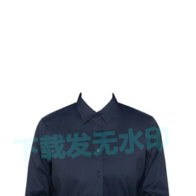 女生深蓝色深色衬衣