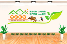 文明食堂文化墙