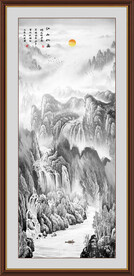 竖幅山水画