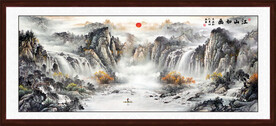 左右逢源国画山水画