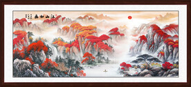国画鸿运当头山水画