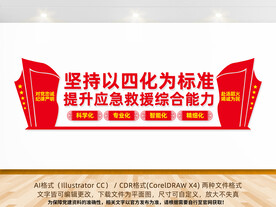 应急救援四化标准文化墙