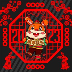 新年玻璃贴