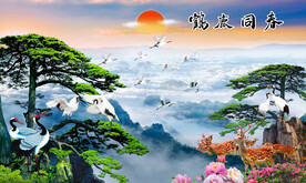 鹤鹿同春