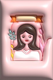 粉色膨胀风妇女节背景