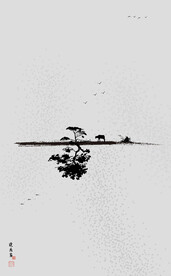 抽象水墨画