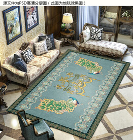 欧式花纹复古地毯